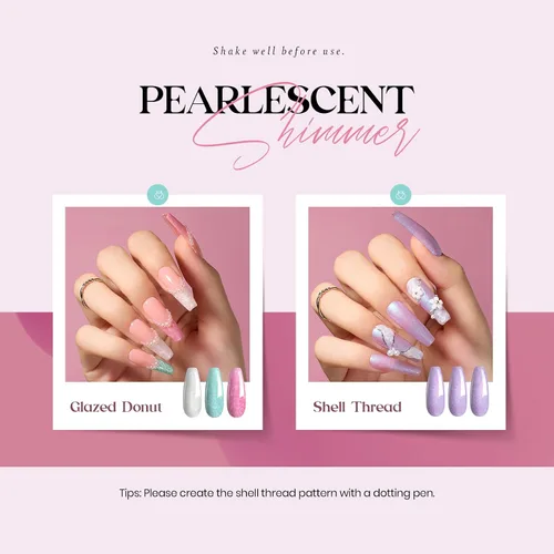 Miniatura 4 de beetles Gel Polish Set – Healing Elixir - Kit de esmalte de uñas de gel de 20 colores, rosa, azul, blanco, verde, perla con capa base, capa superior