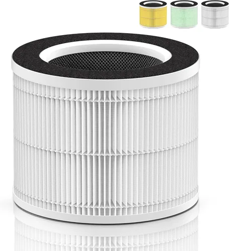 [Blanco mejorado] RP-AP088 RP-AP088B Filtro de repuesto compatible con RENPHO RP-AP088-F1 RP-AP088-F2 H13 Filtro de repuesto verdadero para
