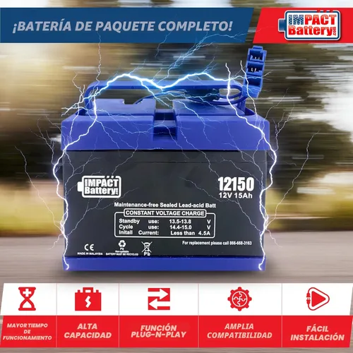 Miniatura 3 de Batería de repuesto de 12V para Peg Perego, juguetes de montar de John Deere