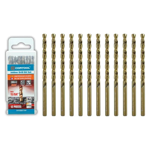 Miniatura 16 de Juego de brocas de cobalto de 1/2 pulgada (6 piezas), juego de brocas de metal M35 HSS de longitud de trabajo para metal duro, acero inoxidable