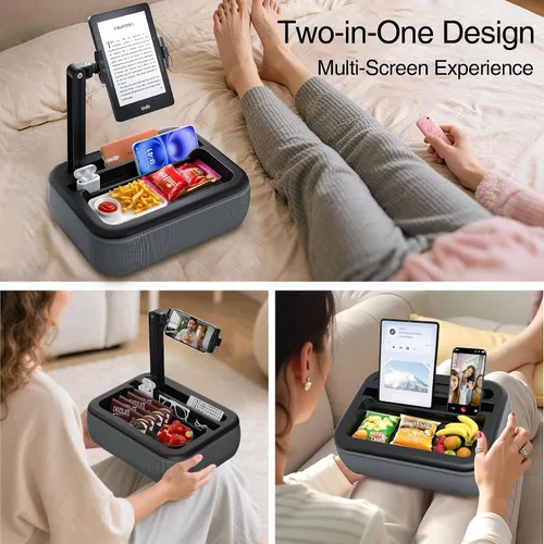 Miniatura 5 de V-Hold - Soporte de almohada para tableta, soporte de almohada Kindle con cuenco para aperitivos, soporte para tablet para regazo en la cama