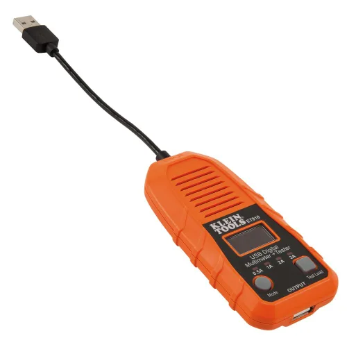 Miniatura 3 de Klein Tools ET910 Medidor y Probador de Potencia USB, Multímetro Digital USB-A para Voltaje, Corriente, Capacidad, Energía, Resistencia, Máxima