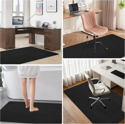 Miniatura 5 de Tapete para silla de oficina para suelo de madera dura y azulejos, tapete de escritorio para sillas rodantes, protege el suelo duro, alfombra