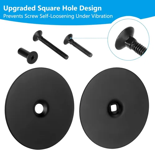 Miniatura 3 de Placa Premium de Acero Inoxidable para Cubrir Agujero de Puerta - Tapa de Cerrojo de Seguridad de 2-5/8 de Diámetro con Tornillos para Mayor