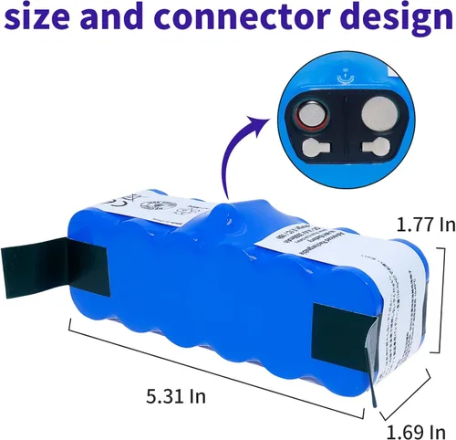 Miniatura 2 de Reemplazo de batería para aspiradoras iRobot Create 2, Scooba 450, Roomba 500, 550, 560, 580, 600,614, 630, 650, 660, 700 y Select 800 Series Robots