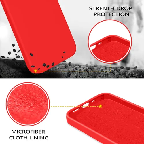 Miniatura 12 de GUAGUA Funda compatible con iPhone 17 Pro Max de 6.9 pulgadas, silicona líquida, goma de gel suave, delgada, forro de microfibra delgada