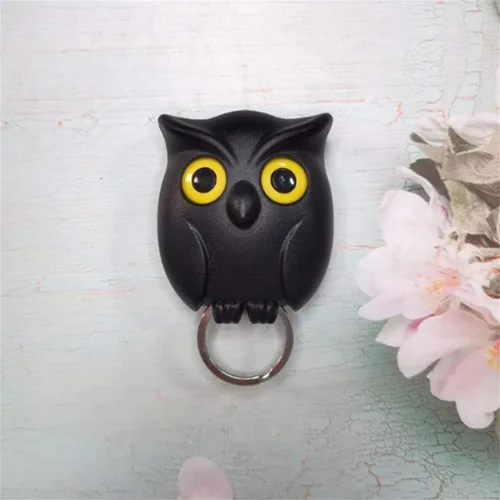 Miniatura 2 de Llavero de búho nocturno, llaves de soporte para llaves, llave de pared magnética de búho nocturno, lindo soporte para llaves de búho, creativo y 3