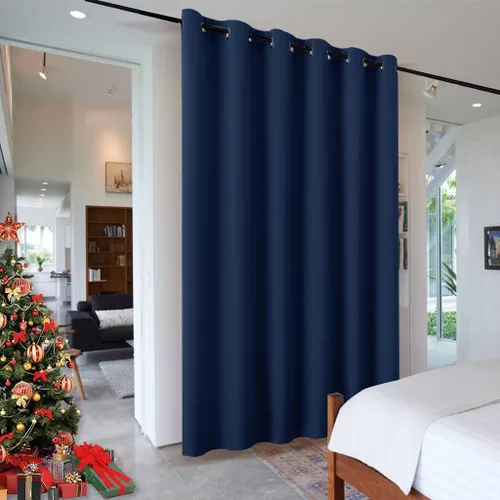 Miniatura 145 de RYB HOME - Cortinas extra largas con bloqueo de luz, persianas opacas insonorizadas para privacidad para cine en casa, oficina, fondo de patio, sala