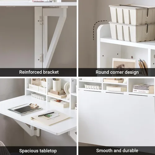 Miniatura 7 de Haotian Murphy FWT20-HG - Mesa plegable para cocina y comedor, color gris