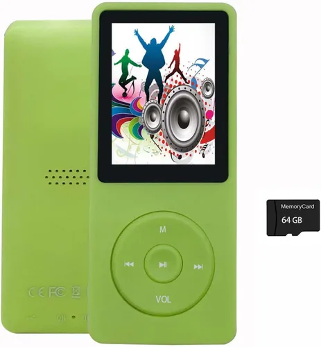 Miniatura 10 de Reproductor de MP3 de 64 GB con altavoz, auriculares, reproductor de música portátil para niños, soporte para grabación de voz, imagen, video, libro