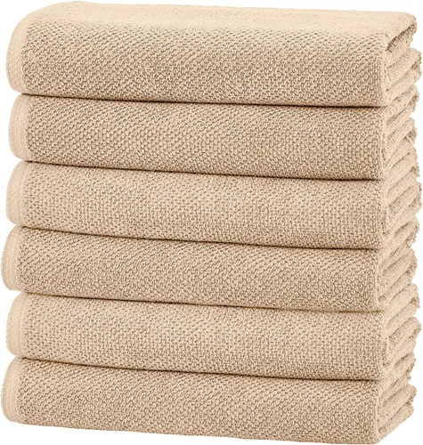 Miniatura 67 de Great Bay Home Toalla de baño blanca – Toalla de baño de gran tamaño 100% algodón de 68 x 35 pulgadas – Absorbente, de secado rápido, toalla de baño