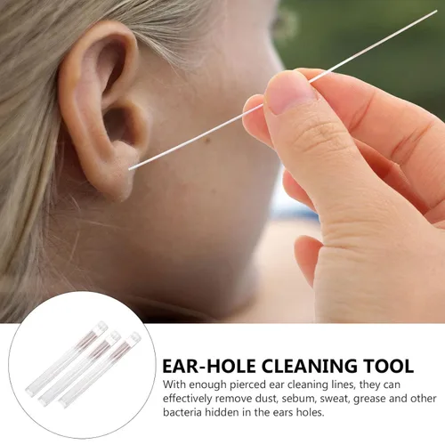 Miniatura 2 de FOMIYES Líneas de limpieza desechables para orificios de oreja, 180 piezas, herramientas de cuidado para perforación segura y fácil, limpieza