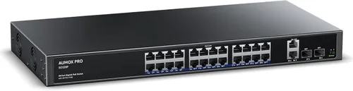 Miniatura 11 de Conmutador Ethernet Gigabit no administrado de 5 puertos, concentrador de red AUMOX PRO Home, divisor Ethernet de oficina, Plug-and-Play