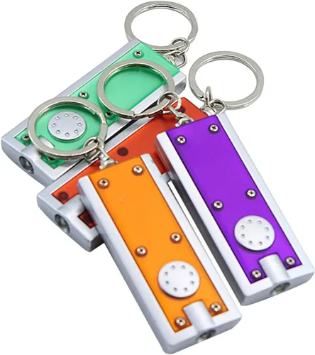 Miniatura 5 de 4Pcs Led Keyring Torches Bright Outdoor Waterproof Flashlight Torches Keyring Small Flashlight for Hiking Camping