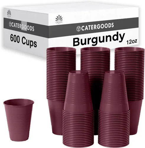 Miniatura 23 de Party Solids Vasos de plástico negros - 12 onzas, paquete de 100