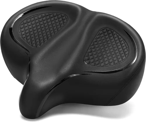 CDYWD Oversized Bike Seat for Men & Women Comfort Wide, Soft Padded Bicycle Seat, Comfortable Large Bike Saddle for Peloton, Electric Scooter,