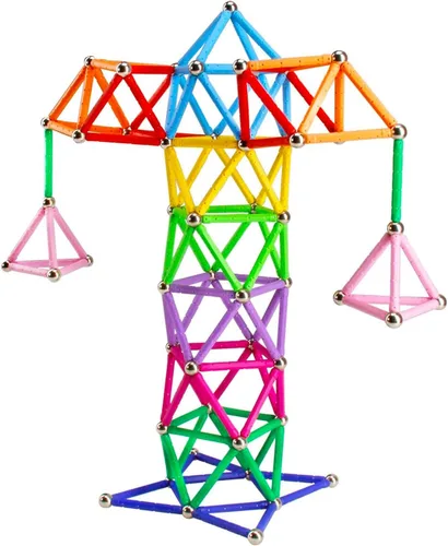 Miniatura 6 de Juego de 312 piezas de varillas magnéticas de construcción, juguetes educativos magnéticos, juguetes de apilamiento magnético STEM, juguete