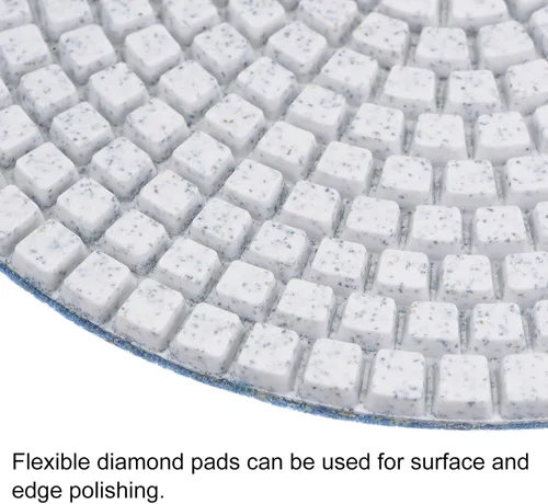 Miniatura 3 de uxcell Almohadilla de pulido de diamante de 5 pulgadas, 30 granos molienda húmeda/seca para piso de encimera de mármol de hormigón de piedra Azul