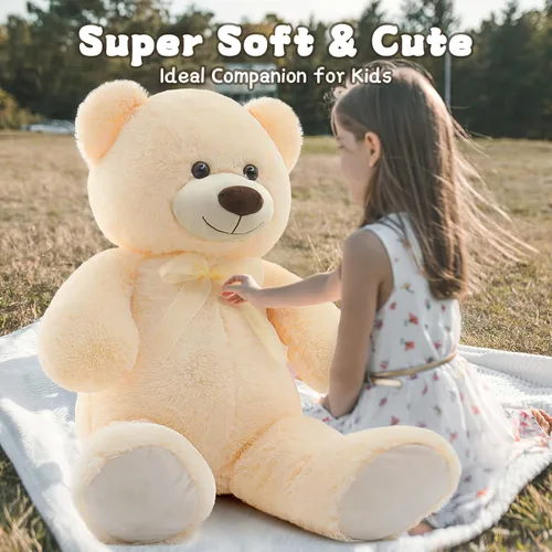 Miniatura 2 de MorisMos Oso de Peluche Gigante Animal de Peluche 3 pies, 36 pulgadas, Oso de Peluche Grande para Decoración de Baby Shower, Animal de Peluche