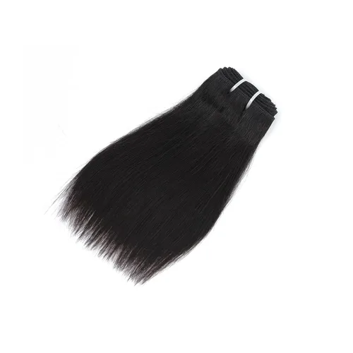 Miniatura 2 de Paquetes de cabello humano corto de 8 pulgadas 10A, pelo brasileño lacio virgen 100% cabello humano liso sin procesar, 4 paquetes 50g/Und