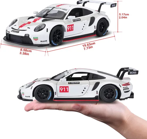 Miniatura 5 de Bburago Porsche 911 RSR GT - Coche coleccionable fundido a presión a escala 1:24