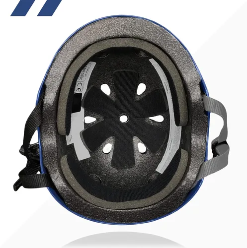 Miniatura 3 de Casco Multideporte Triple Certificado 80Six - Ideal para Bicicleta, Monopatín, Patineta, Patines en Línea y Patinaje en Línea Azul marino mate