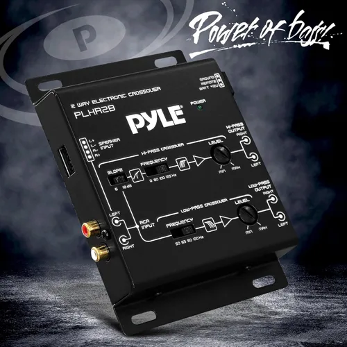 Miniatura 5 de Pyle Red Electrónica de Audio para Automóvil de Cruce de 2 Vías - Pendiente de Octava de Paso Alto/Paso Bajo 6dB/18dB - Indicador LED de Encendido