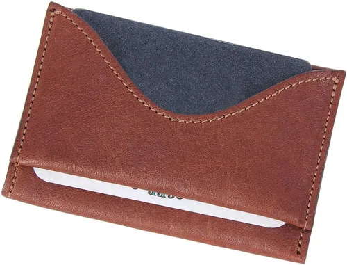 Miniatura 3 de Col. Littleton Cartera de piel de grano completo No.33 con bolsillo frontal para tarjetas, fabricada en Estados Unidos, Marrón, Vintage