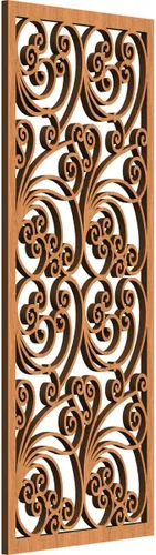 Miniatura 141 de 9 3/8"W x 24 3/8"H x 1/4"T Marilla Decorativos Paneles de Pared de Madera Calado, Abedul