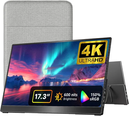 Miniatura 12 de kksmart Monitor portátil de 15.6 pulgadas 1080P FHD 86% sRGB 60Hz, monitor de viaje para laptop, MacBook Surface PC, Xbox PS5, HDMI Dual USB-C VESA