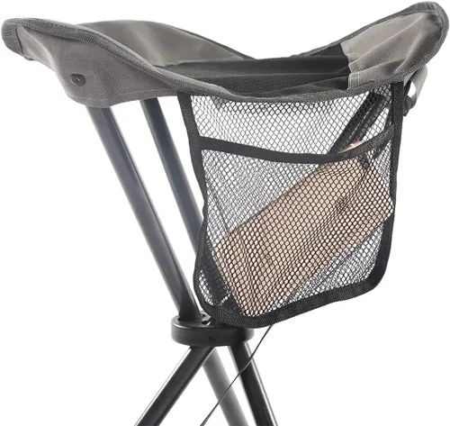 Miniatura 9 de Portal Taburete de trípode plegable alto para acampar al aire libre, caminar, caza, senderismo, pesca, viajes, soporta 225 libras Negro