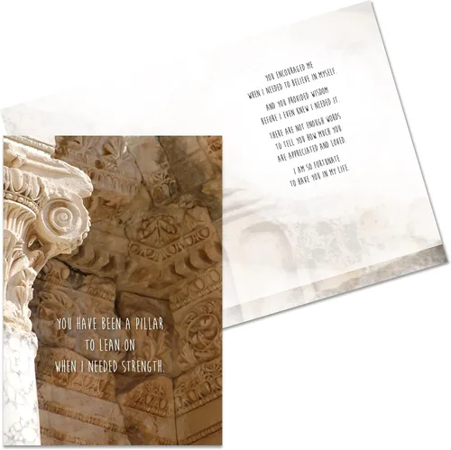 Miniatura 3 de Smiling Wisdom - Mentor - Tarjeta de felicitación de agradecimiento sincero de pilar de fuerza y juego de regalo de recuerdo de posavasos