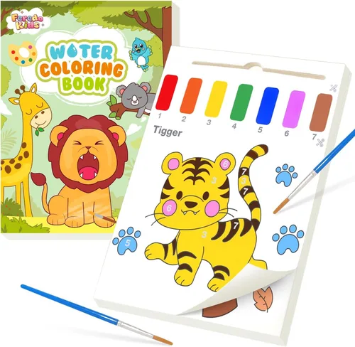 Libros para Colorear con Pintura de Agua para Niños Pequeños, Juego de Pintura Acuarela Sin Desorden para Niños de 3, 4, 5, 6, 7, 8 años, Juguetes