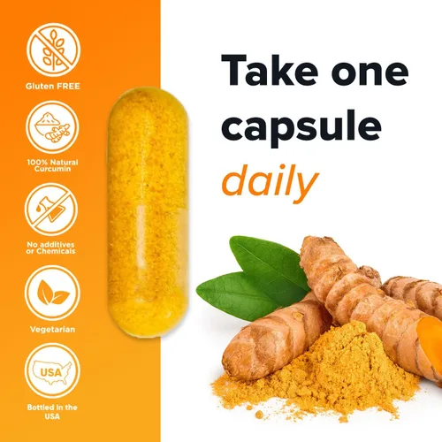 Miniatura 9 de Theracurmin - Suplemento de curcumina de cúrcuma, 60 unidades, cúrcuma y curcumina de alta absorción, suplemento de apoyo para las articulaciones