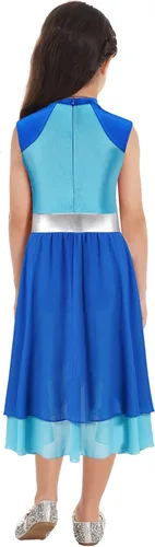 Miniatura 125 de CHICTRY Vestido de baile lírico sin mangas asimétrico para niñas, disfraz de adoración litúrgica contemporánea
