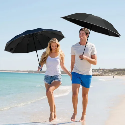 Miniatura 7 de VOUUY 2-Pack Travel Umbrella, Unbreakable 10 RIBS Umbrella, Windproof Umbrellas for Rain & Sun, Automatic, Foldable Reverse Rain Umbrella for Women