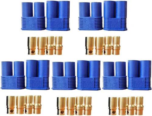 Miniatura 7 de 10 pares de conectores de batería EC3, enchufe banana de 0.138 in hembra macho bala conector RC ESC LIPO batería motor eléctrico avión Quadcopter
