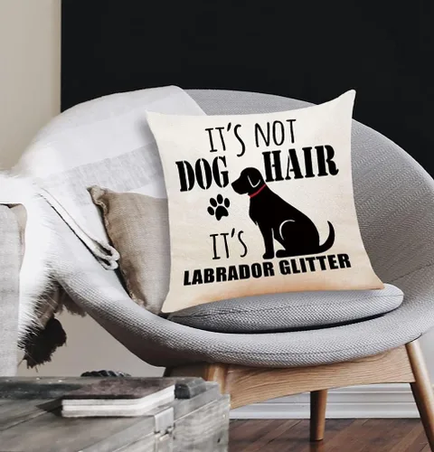 Miniatura 3 de Fundas para Almohada Labrador Retriever - Funda para Almohada Decorativa Lab Retriever de 18x18 Pulgadas, Regalos Labrador Negros, Regalos Labrador
