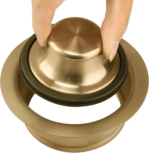 Miniatura 2 de Artiwell Brida y Tapón para Triturador de Basura de Fregadero, Brida Universal Compatible con Orificio de Drenaje Estándar de 3-1/2 Pulgadas, Bronce