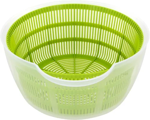 Miniatura 3 de Westmark Germany Centrifugador de ensaladas fácil de usar para secar las verduras y mejorar el sabor de los condimentos, de 10 pulgadas Green/Clear