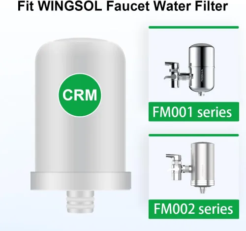 Miniatura 2 de WINGSOL Cartucho de filtro de repuesto para filtro de grifo Compatible con: WS-FM001-PAC/5in1/PC/CRM/(LED), WS-FM002-PAC/(LED), cerámica lavable