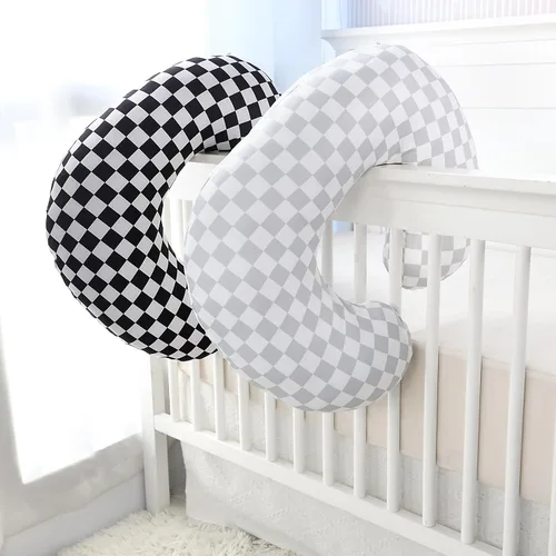 Miniatura 8 de DILIMI Paquete de 2 fundas de almohada de lactancia, funda elástica extraíble para almohadas de lactancia, funda ultra suave y cómoda para bebés