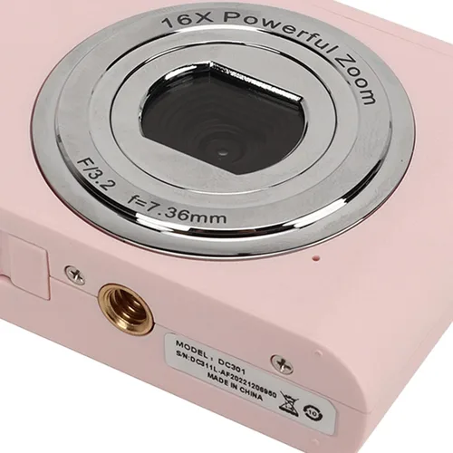 Miniatura 7 de Cámara digital, 1080P HD de 2.4 pulgadas, mini cámara compacta con zoom de 16X, cámara de video portátil y recargable para adultos, estudiantes