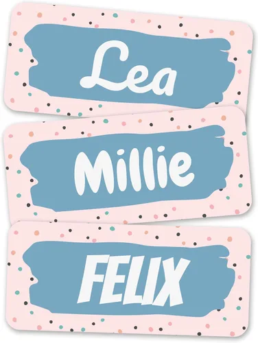 Miniatura 12 de Etiquetas de nombre personalizadas para niños [70 unidades] – Calcomanías de nombre impermeables para la escuela, artículos y ropa – Etiquetas