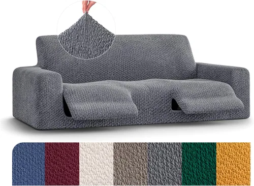 PAULATO BY GA.I.CO. Funda reclinable – Funda de ajuste suave – Protector elástico de muebles reclinables de 1 pieza – Tela de terciopelo lavable a