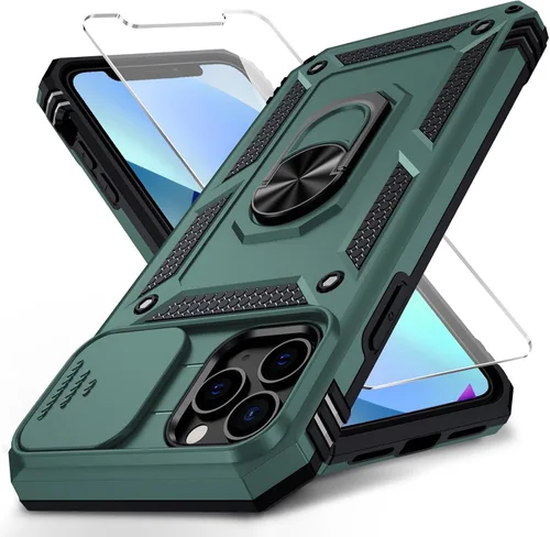 Miniatura 8 de Funda para iPhone 11 Pro con cubierta para lente de cámara, protector de pantalla HD, protección contra caídas de grado militar de 10 pies, soporte