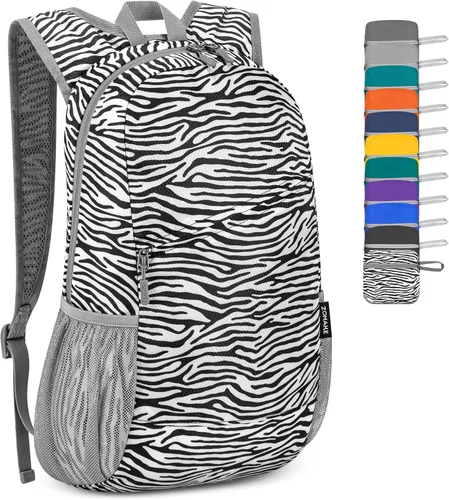 Miniatura 18 de ZOMAKE Mochila ligera y plegable, mochila pequeña para senderismo, resistente al agua, bolsa de día para viajes (azul oscuro)