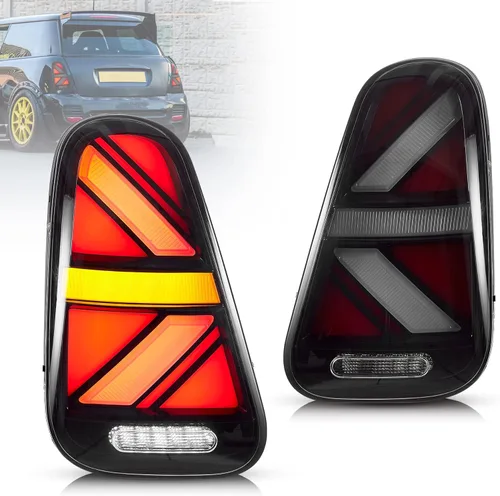 VLAND - Luces traseras LED compatibles con BMW Mini Cooper R50 R52 R53 2001-2006 y Mini Cooper Hatchback/Convertible de 1ª generación con señal de
