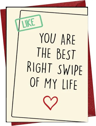 Cheerin Divertida tarjeta de aniversario con sobres, tarjetas de amor humorísticas para él y ella, tarjeta romántica para marido, esposa, prometido,