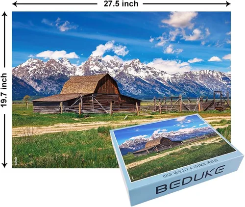Miniatura 2 de Rompecabezas para adultos de 1000 piezas del Parque Nacional Grand Teton con precisión entrelazada gruesa y resistente, juego familiar de 1000